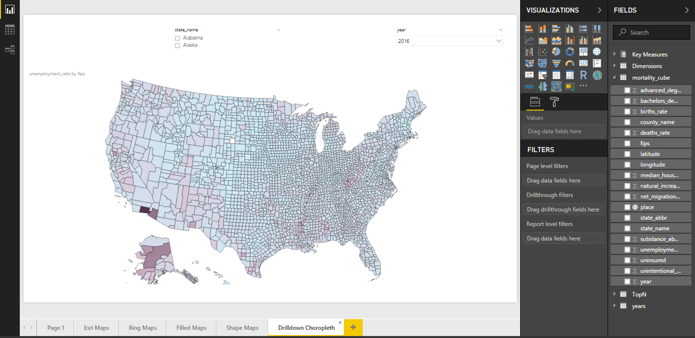 Drilldown Choropleth